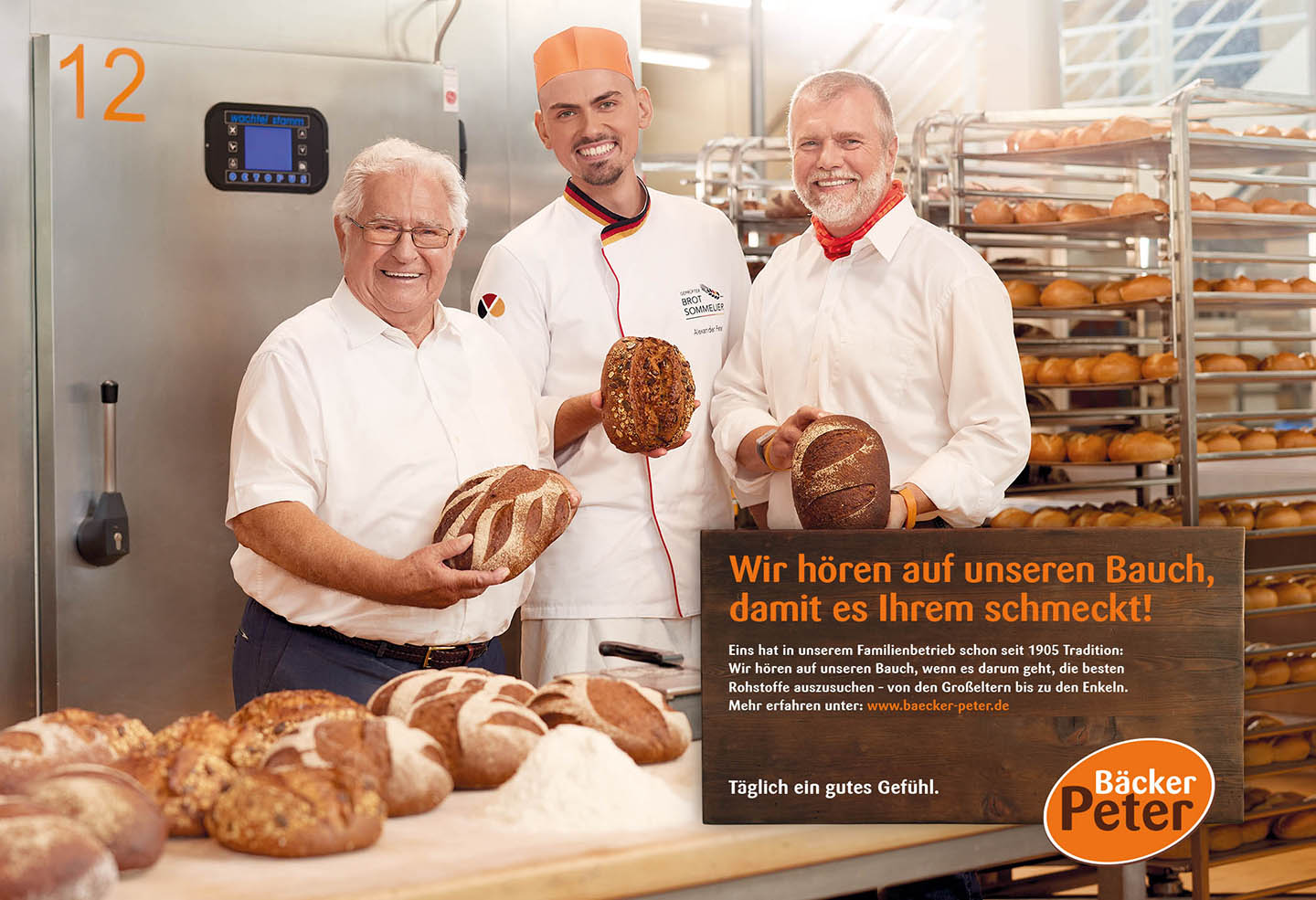 Drei Generatinen Bäckermeister bei Bäcker Peter